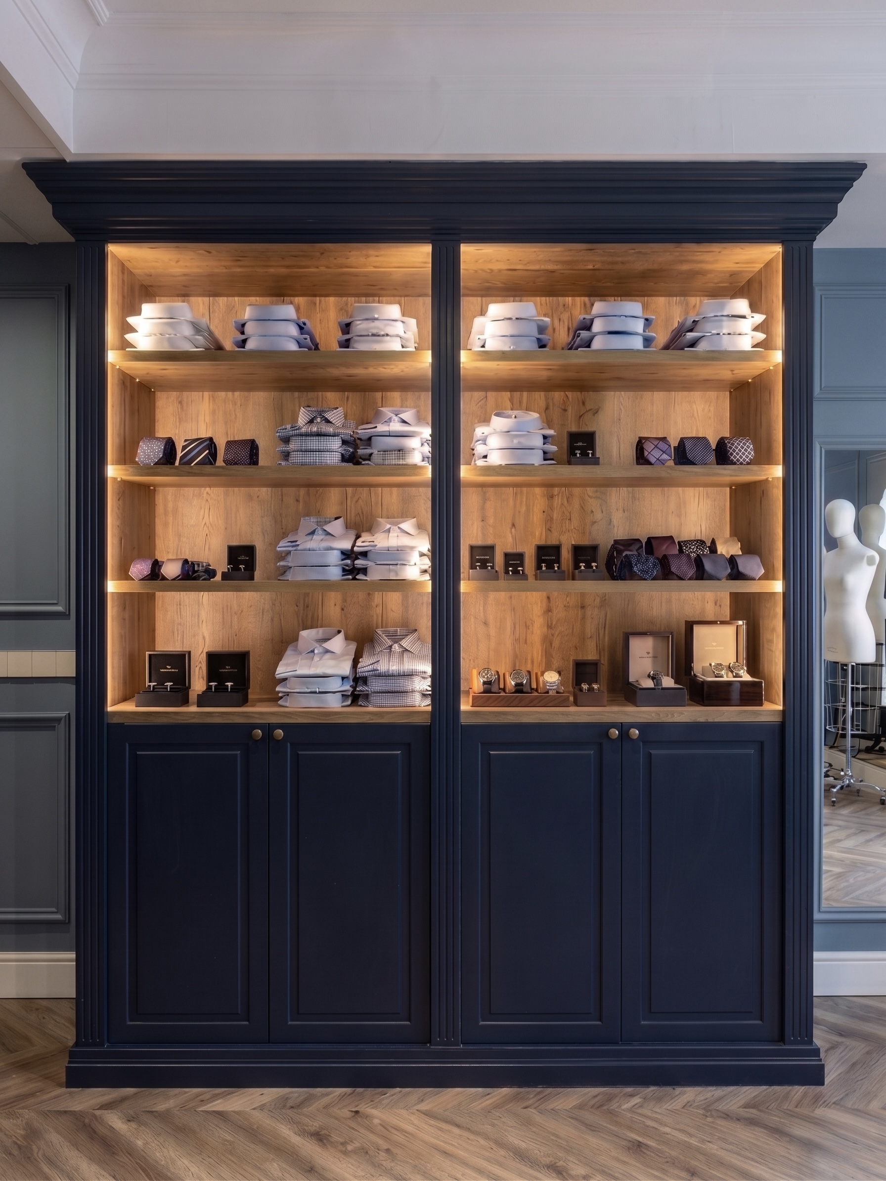Sastrería Prats — Hotel Wellington, detalle de mobiliario fabricado por MOBARS